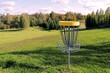 disc golf, sports and hobbies in autumn