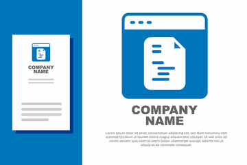 Blue Software, web developer programming code icon isolated on white background. Javascript computer script random parts of program code. Logo design template element. Vector