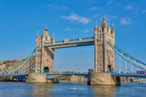 Fototapeta Most - Iconic Tower Bridge connecting London with Southwark on the Thames River