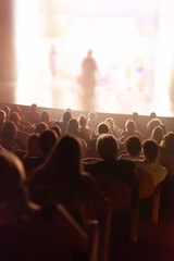 Wall Mural - audience at the theater watching a play