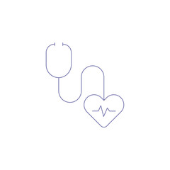 Sticker - Cardiology Heart care icon vector