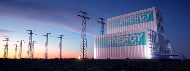 Electrical supply from containers with stored energy. 