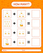 © Hafid - How many counting game with chemistry tube. worksheet for preschool kids, kids activity sheet