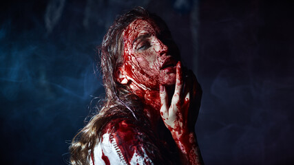 Fototapeta woman in blood