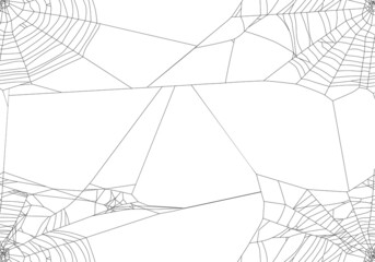 Wall Mural - isolated old black spider web background