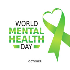 vector graphic of world mental health day good for world mental health day celebration. flat design. flyer design.flat illustration.