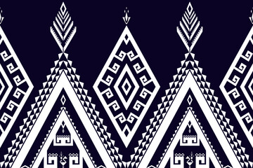 Folklore geometric ethnic oriental pattern traditional.black and white.majolica ancient interior.design for texture,fabric,clothing,wrapping,decorating and carpet.vector illustration.pattern sty.