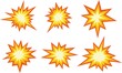 Vector illustration of the shape of an explosive collision