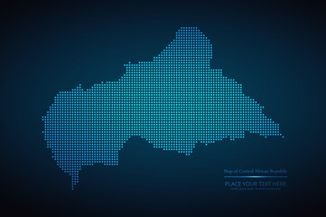 Dotted map of Central African Republic. Vector EPS10