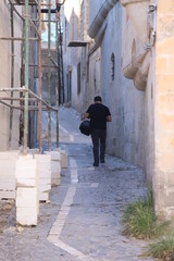 Wall Mural - walking in the street