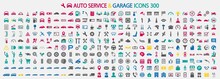 Icon Set 300 Related To Auto Service And Garage