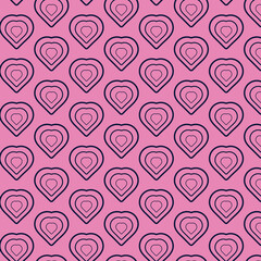 Valentine and Heart Seamless Pattern Background,Heart Pattern Vector Art, Icons, and Graphics