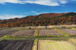 autumn farm landscape in the mountain