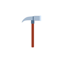 Pickaxe Or Pick Mining And Archeological Tool Flat Vector Illustration Isolated.