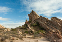 This Image Shows Landmark Rock Formations At Vaszquez Rocks Natural Area In Agua Dulce, California. These Land Features Have Long Been Used As A Backdrop For Many Movies And Commercials.