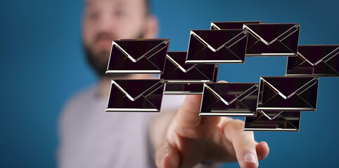 Aufkleber - Email Mail Communication Online Chat Business Internet Technology Network Concept