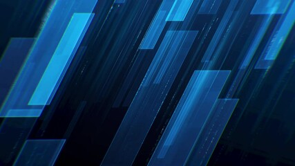 Wall Mural - blue color abstract technology background. sci-fi digital data flow animation. cyber space geometric