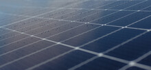 Close-up Shot Of Solar Panel. Macro Details. Rain On The Solar Panel. For BANNER