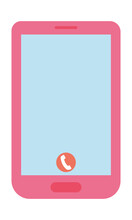 Pink Cellphone Icon