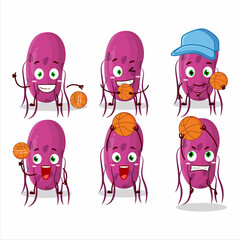 Sticker - Talented virus Molecule cartoon character as a basketball athlete