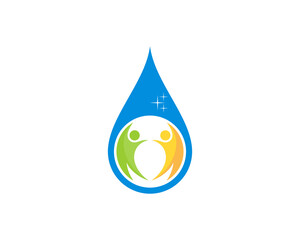 Sticker - Clean water with healthy people inside