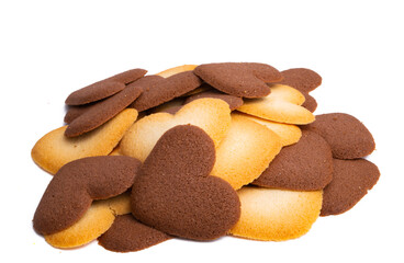 Wall Mural - biscuit hearts isolated