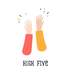 Wall Mural - High five icon simple illustration