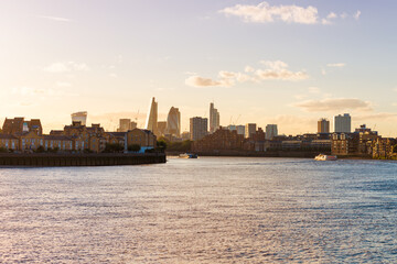 Wall Mural - London skyline at sunset