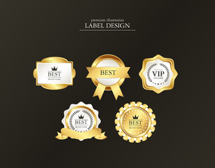 Poster - Gold leaf high quality label design 
