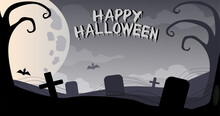 Halloween Background Concept. Grave Digger.