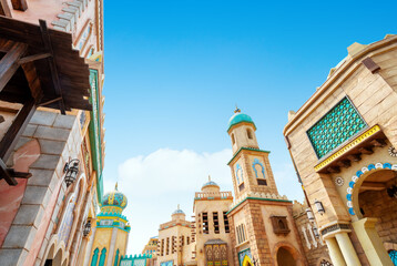 Wall Mural - The exotic architecture on Haihua Island, Hainan, China.