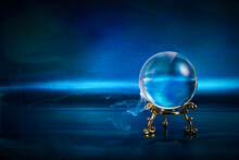 Magic Crystal Ball. Fortune Teller, Mind Power Concept.