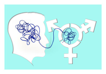 Sticker - Gender language symbol graphic talking