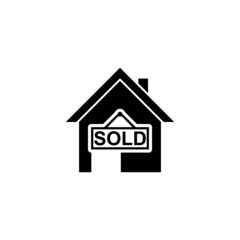 Wall Mural - House sold icon isolated on white background