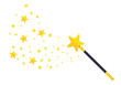 Decorative magic wand with star shape magic accessory