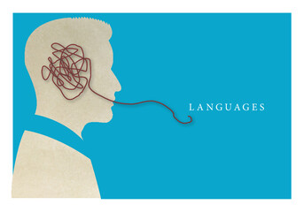 Canvas Print - CONFUSION communication, languages talking