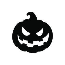 Pumpkin Icon Vector. Halloween Illustration Sign. Pumpkin Faces Symbol Or Logo.