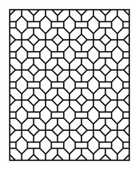 Wall Mural - Laser Cutting Template. Decorative Lattice. Middle Eastern Geometric Pattern.