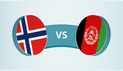 Wall Mural - Norway versus Afghanistan, team sports competition concept.