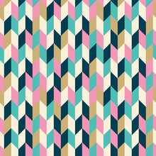 Geometric Seamless Vector Pattern. Multicolored Abstract Flat Design. Minimalistic Scandinavian Pattern.