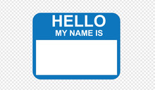 Hello My Name Is Sticker Tag Vector
