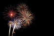 © firewings - Holiday background with fireworks