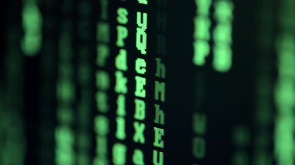 Wall Mural - Blockchain technology agreement connection network business concept of matrix background style. Computer virus and hacker screen background. Concept of bitcoin btc mining and program code development