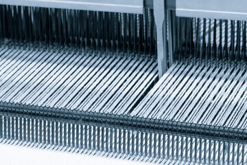 Aufkleber - straight strands texture background, sewing equipment, loom equipment at a garment factory