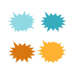 Wall Mural - Set of vector starburst, sunburst badges. Starburst isolated icons set