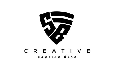 Shield letters SB creative logo