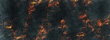 Abstract Dark Black Grunge Textured Fire Orange Red Background