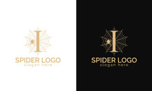 Spider Web Alphabet I  Logo Design Template
