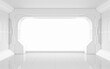 © Vink Fan - White empty futuristic room, 3d rendering.