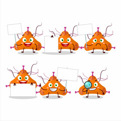 Wall Mural - Bacteria virus cartoon character bring information board